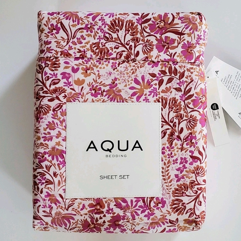 Aqua Egyptian Cotton Sheet Set, King - Exclusive 042075657147 - Picture 3 of 4